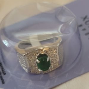 Men's Faux Emerald ring.